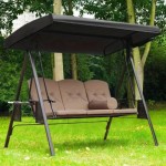Light Hollywood swing cover with robust construction for the outdoor area (black)